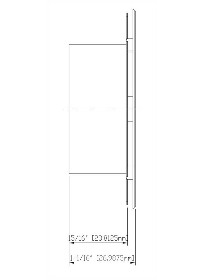 LFII White Flat Cover Plate - 139 Degrees