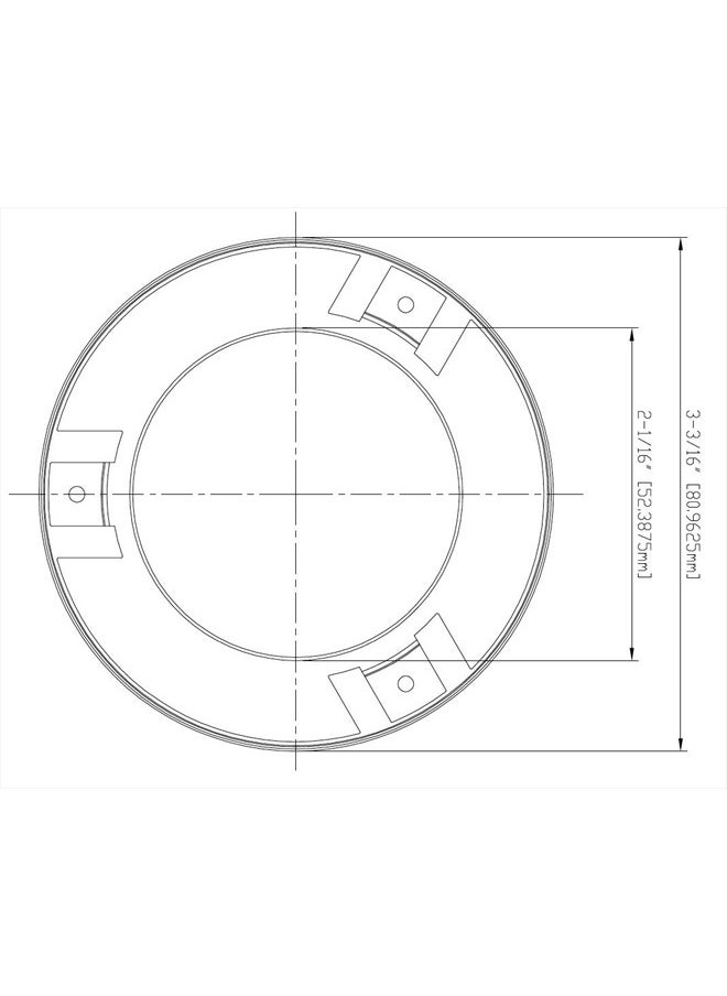 LFII White Flat Cover Plate - 139 Degrees