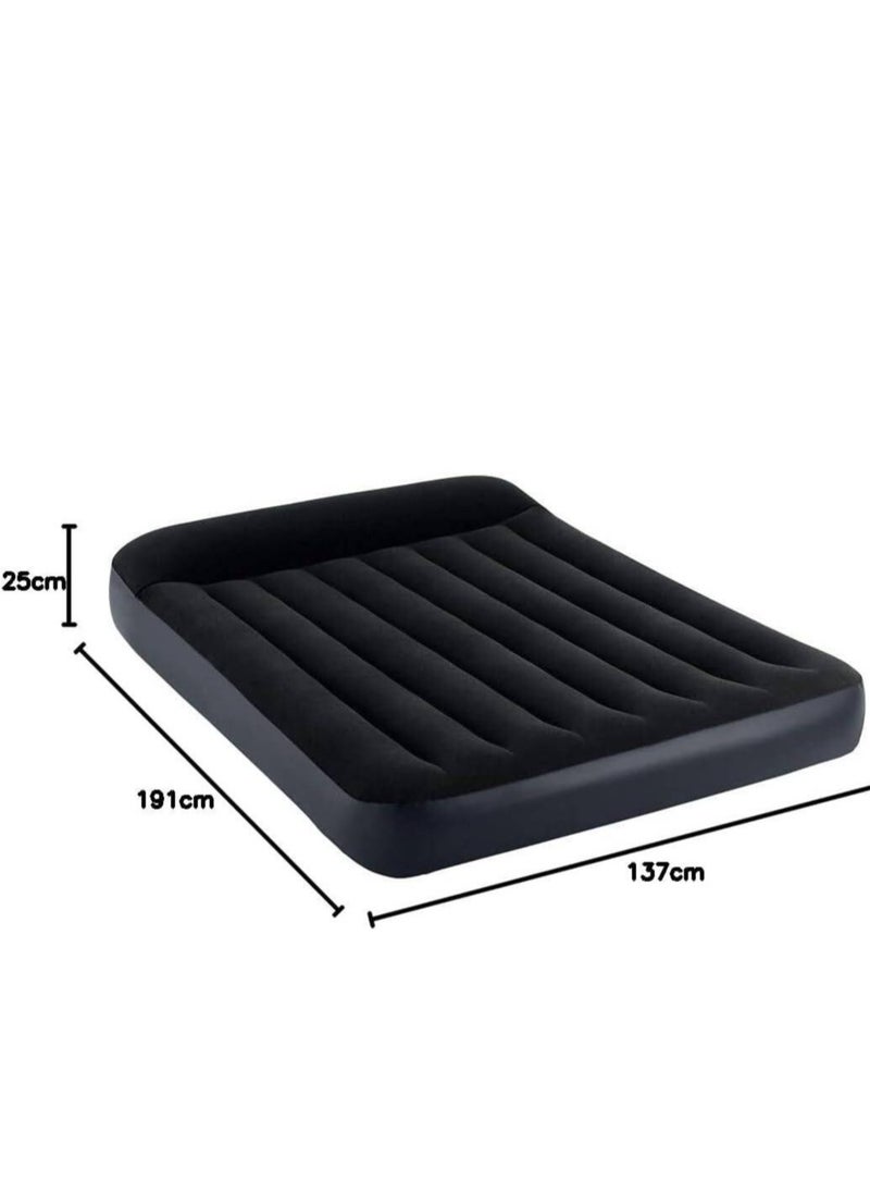 NEW Full Pillow Rest Classic Air Bed with Fiber Technology – Comfortable Inflatable Mattress (191x137x25 cm)