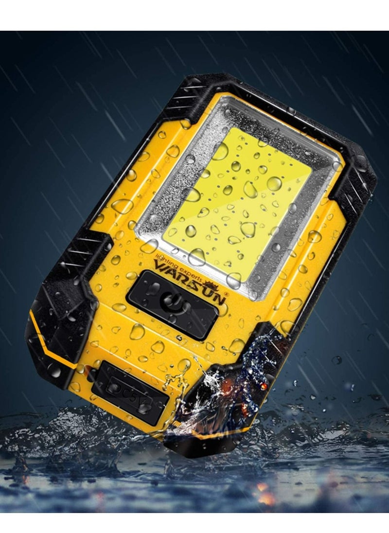 Led Work Lights Rechargeable Magnetic Mechanic Light Portable Worklight for Camping Car Repairing 30w 1200 High Lumens Bright Yellow