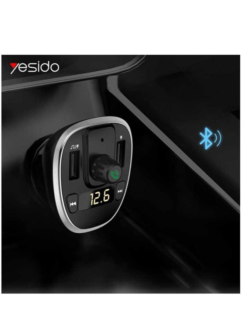 Premium Car Charger With FM Transmitter and Digital Display For Yesido Y39