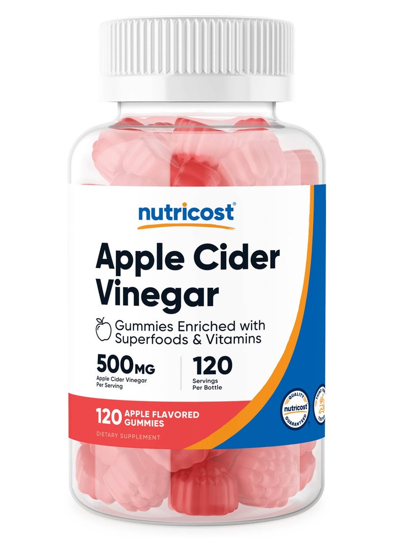 NUTRICOST, APPLE CIDER VINEGAR, 60 SERVINGS 60 APPLE FLAVORED GUMMIES