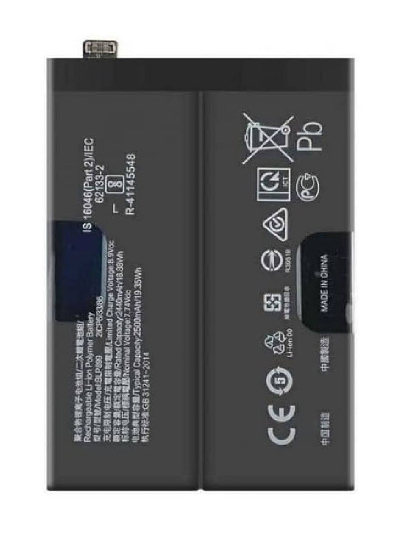 Replacement Internal Battery BLP899 Compatible For OnePlus 10 Pro 5G Black