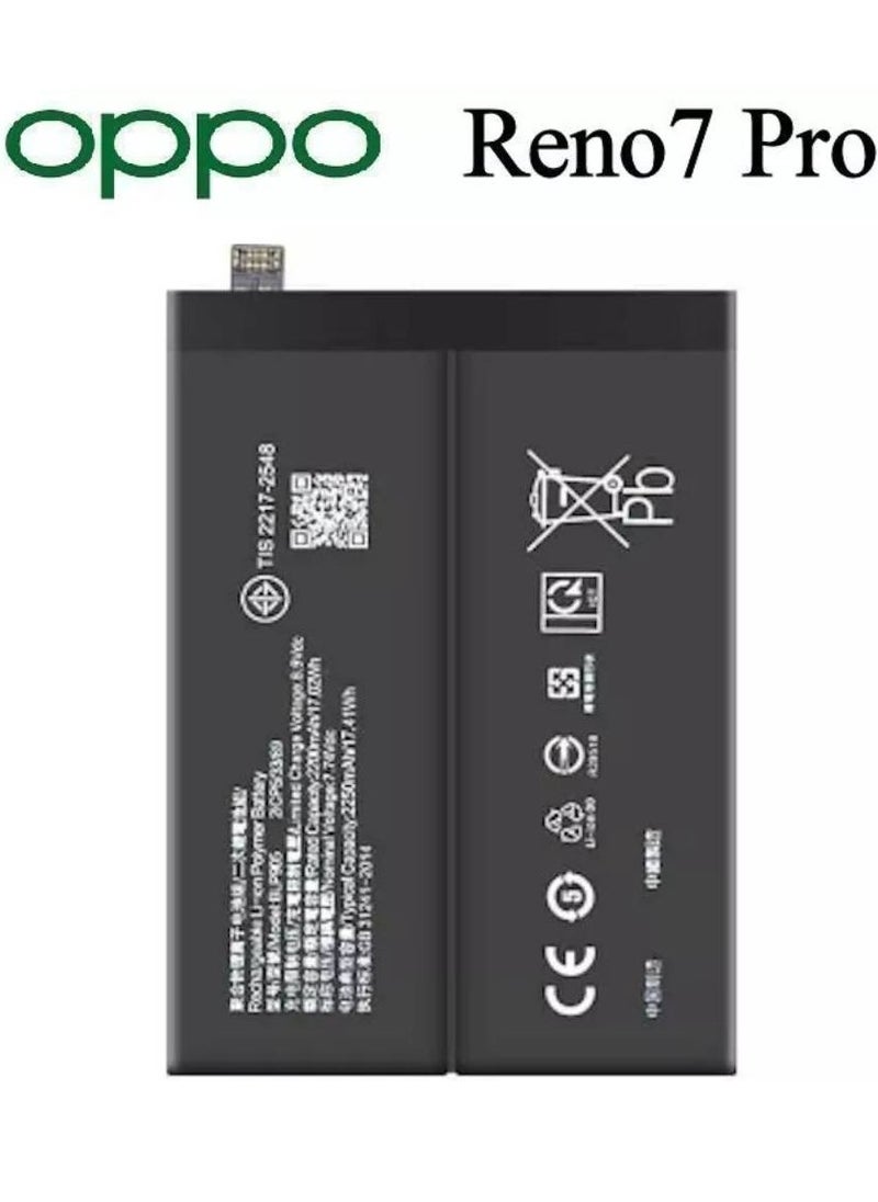 Replacement Internal Battery BLP905 Compatible For Oppo Reno 7 Pro Black