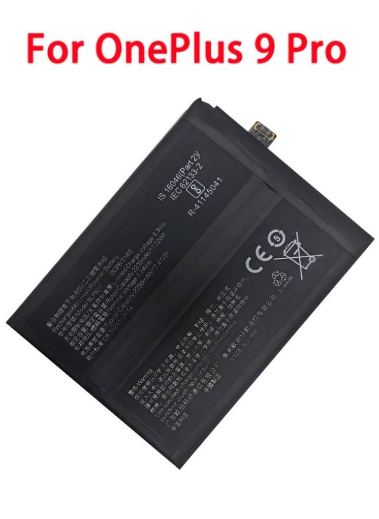 Replacement Internal Battery BLP827 Compatible For Oneplus 9 pro Black