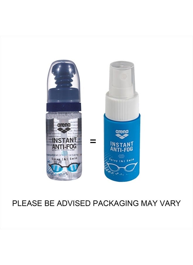 Arena Instant Anti-Fog Spray Swim Goggles Treatment Prevents Fogging Swim Practice Essential Defogger Solution, 35ml Up to 150 Applications, Clear