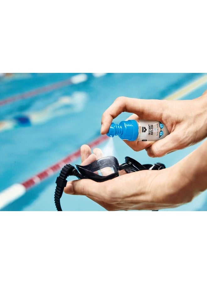 Arena Instant Anti-Fog Spray Swim Goggles Treatment Prevents Fogging Swim Practice Essential Defogger Solution, 35ml Up to 150 Applications, Clear