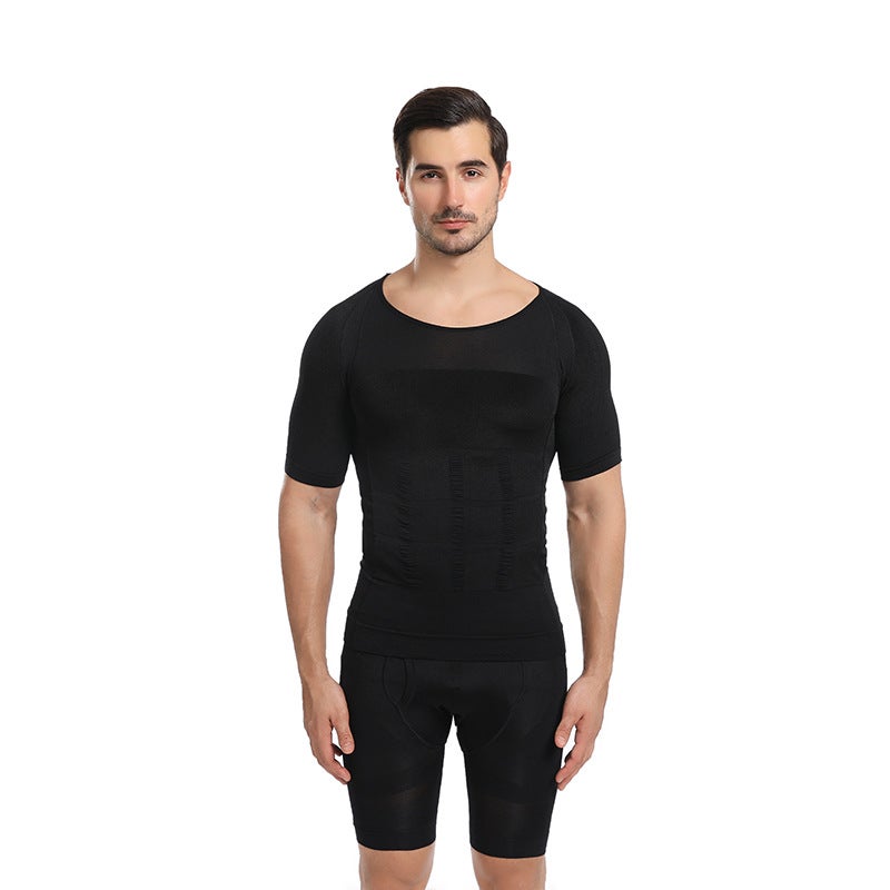 Plain Slimming Undershirt Black