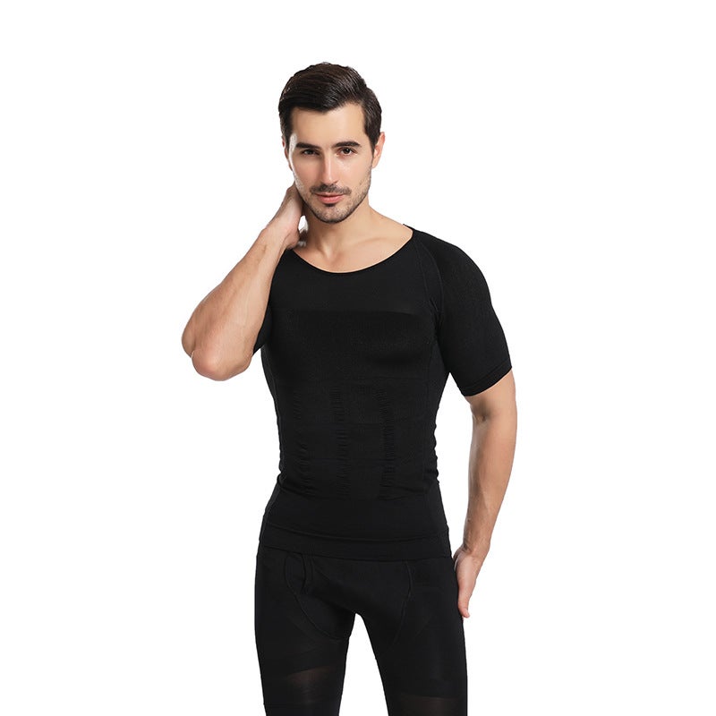 Plain Slimming Undershirt Black