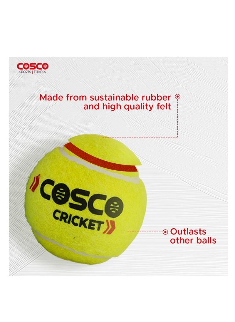 Cosco Rubber Light Cricket Tennis Ball (Pack of 6)