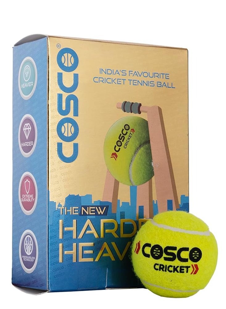 Cosco Rubber Light Cricket Tennis Ball (Pack of 6)