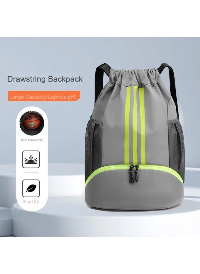 Dry and Wet Separation Swimming Drawstring Bag - Professional Sports Backpack