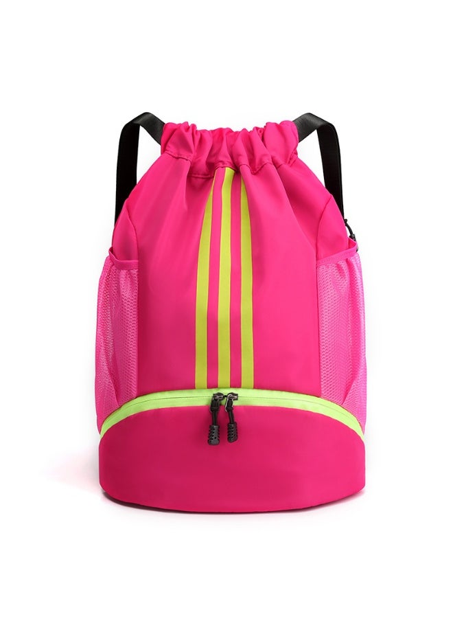 Dry and Wet Separation Swim Drawstring Cinch Bag - Professional Sports Backpack