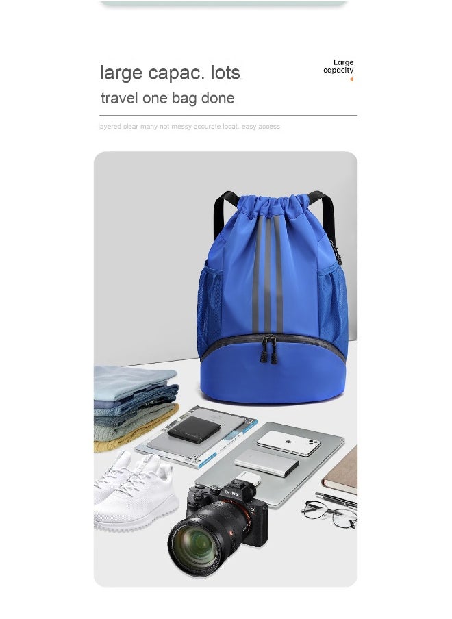 Professional Sports Drawstring Bag with Wet/Dry Separation for Swimming