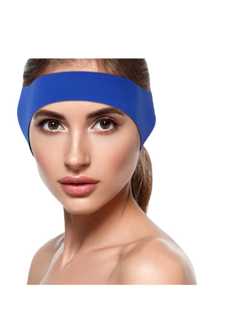 Swimming Headband Best Design Ear Band to Protect Swimmer Ears, Doctor Recommended to Keep Water Out and Earplugs in, Neoprene Adjustable