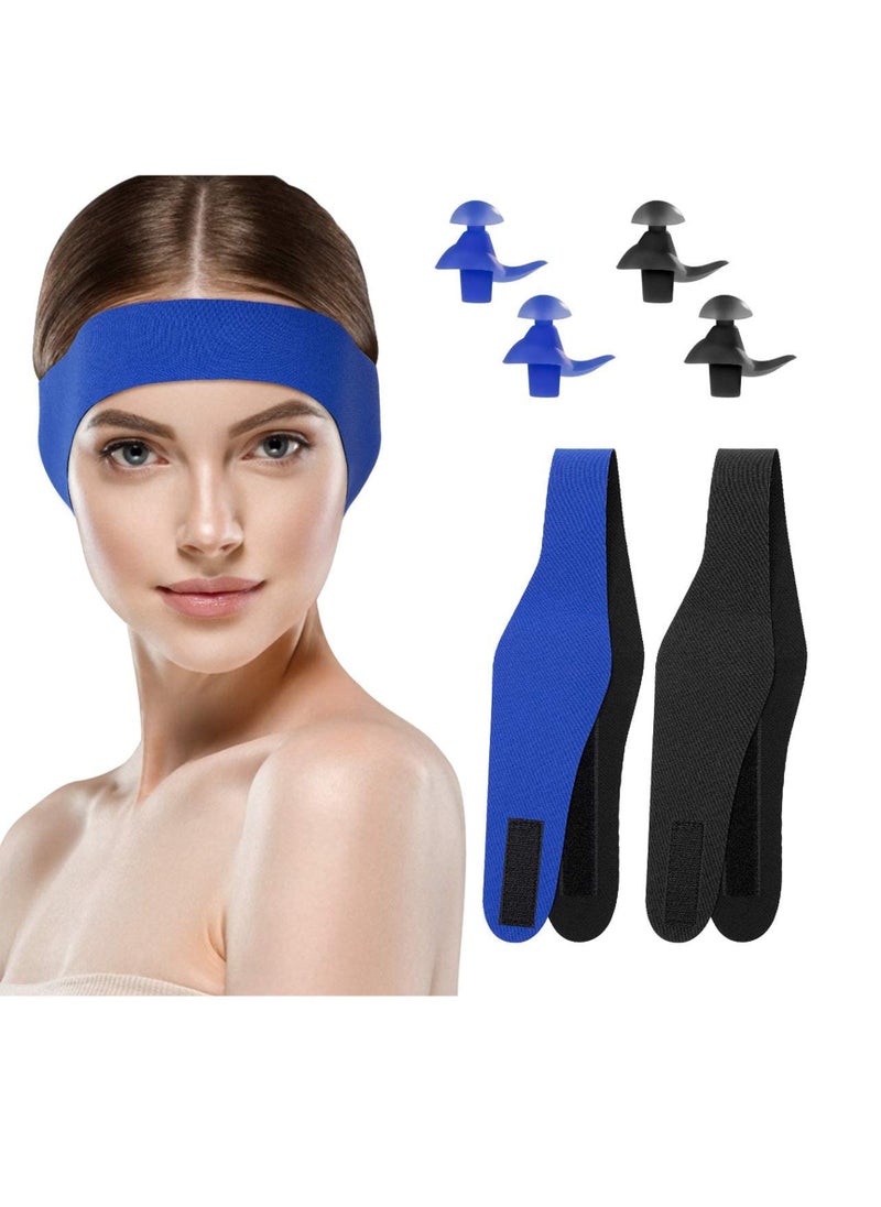 Swimming Headband Best Design Ear Band to Protect Swimmer Ears, Doctor Recommended to Keep Water Out and Earplugs in, Neoprene Adjustable