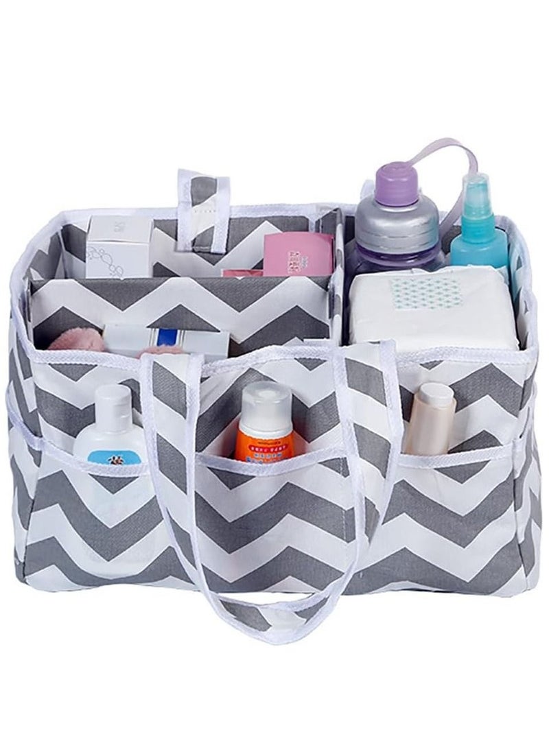 Baby Diaper Caddy - Nursery Storage Bin and Car Organizer for Diapers and Baby Wipes