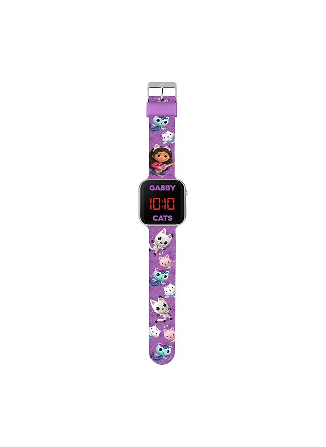 Girls Digital Square Shape Plastic Wrist Watch - GAB4033ARG - 35 Millimeter