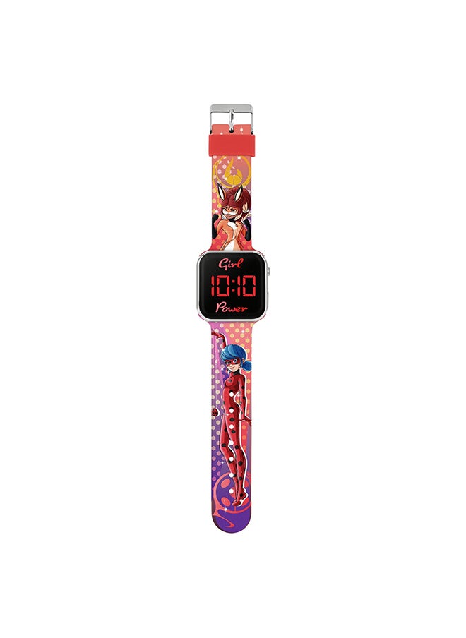 Girls Digital Square Shape Silicone Wrist Watch - MRC4024 - 35 Millimeter