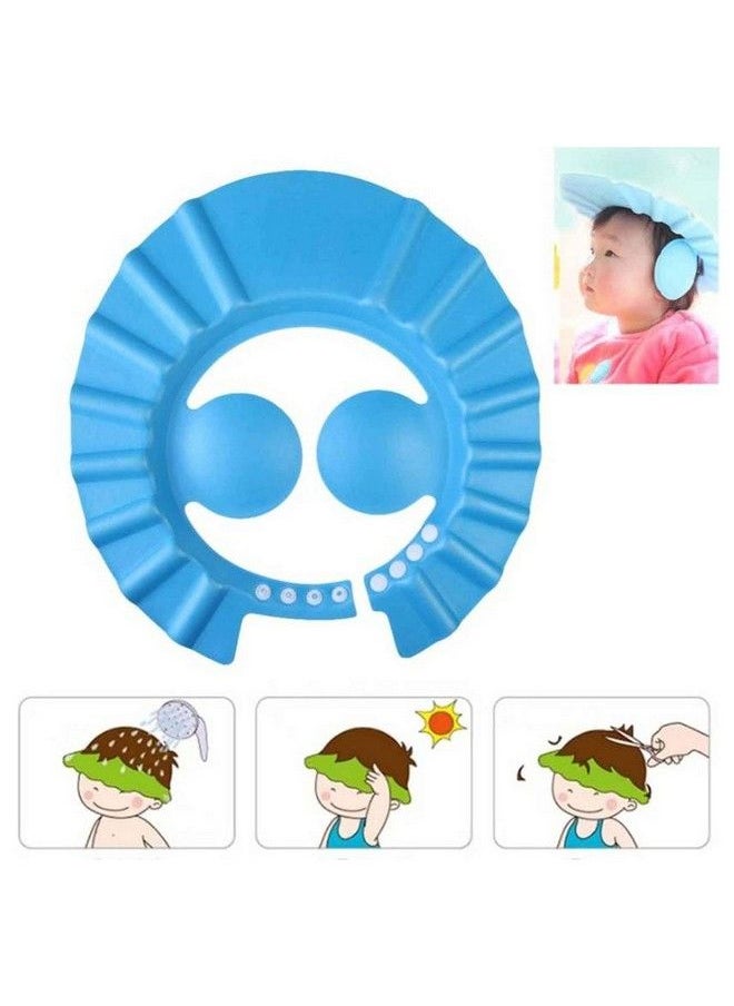 Soft Eva Foam Adjustable Baby Shower Bathing Protection Cap (Blue)Hs_38_Kubmart21342 Standard