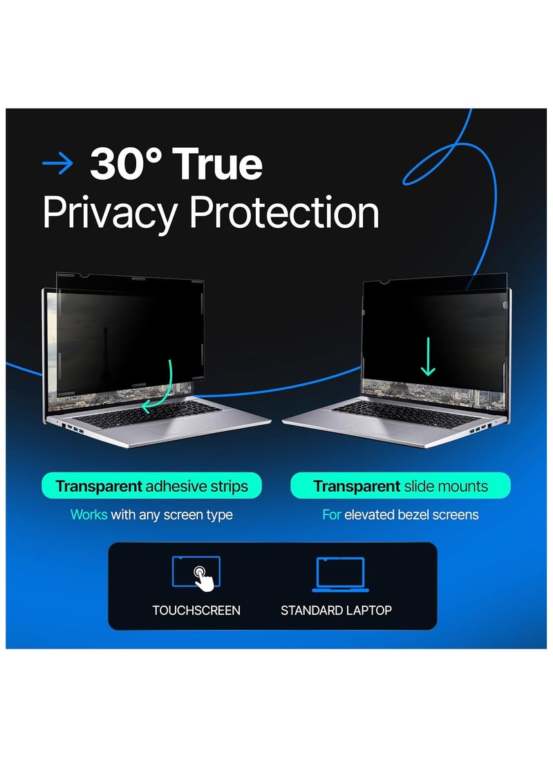 14 Inch - 16:9 Aspect Ratio - Laptop Privacy Screen Filter for Widescreen Laptop - Anti-Glare - Anti-Scratch Protector Film - Data Confidentiality Shield