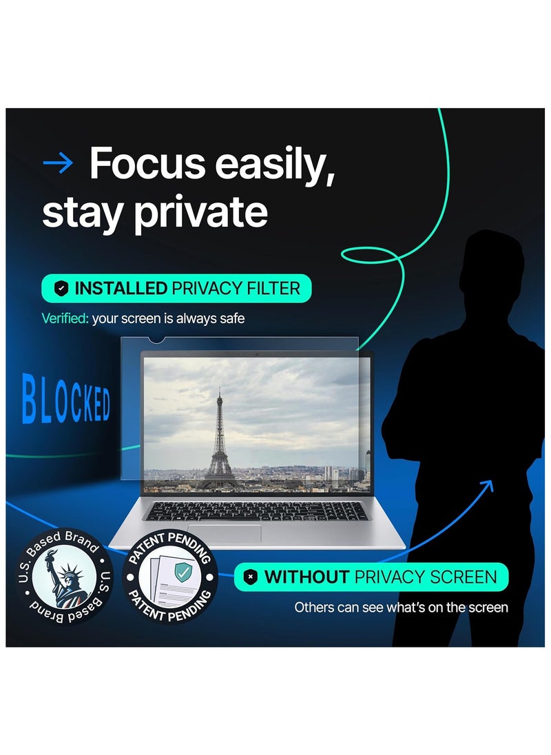 14 Inch - 16:9 Aspect Ratio - Laptop Privacy Screen Filter for Widescreen Laptop - Anti-Glare - Anti-Scratch Protector Film - Data Confidentiality Shield