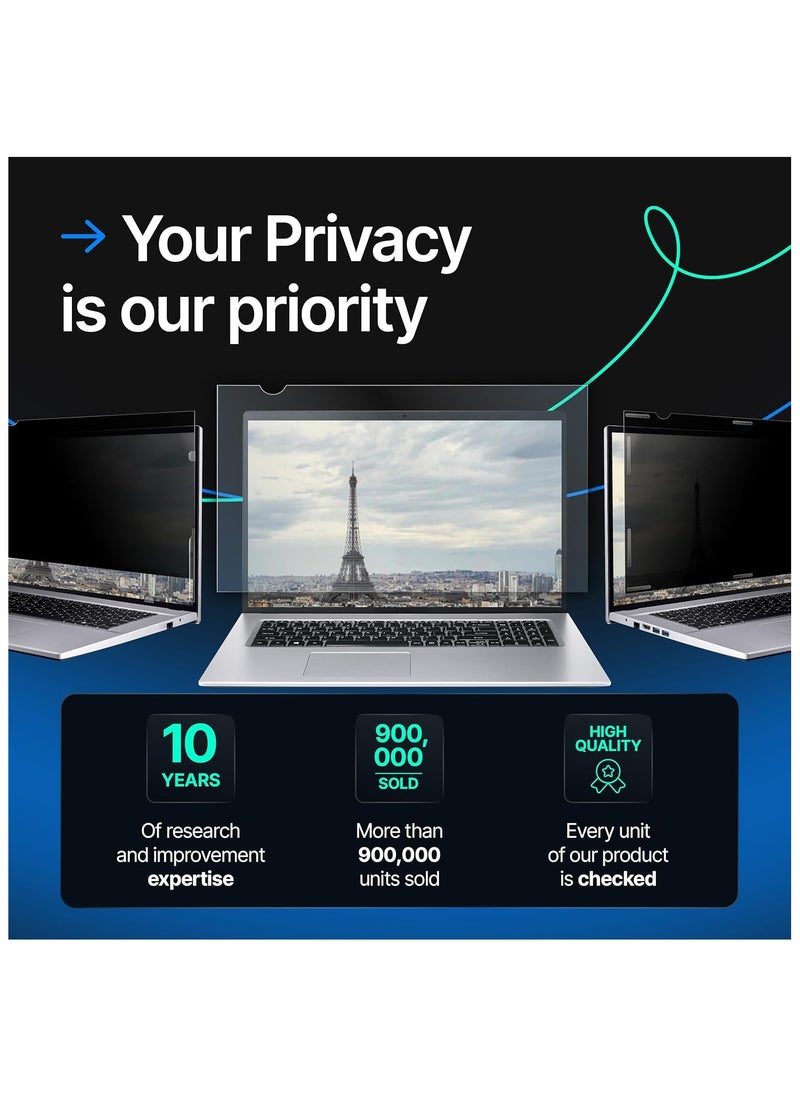 14 Inch - 16:9 Aspect Ratio - Laptop Privacy Screen Filter for Widescreen Laptop - Anti-Glare - Anti-Scratch Protector Film - Data Confidentiality Shield