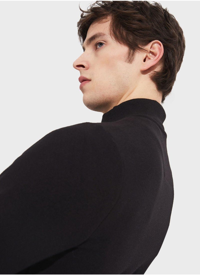 Essentail Half Zipper Sweatshirt