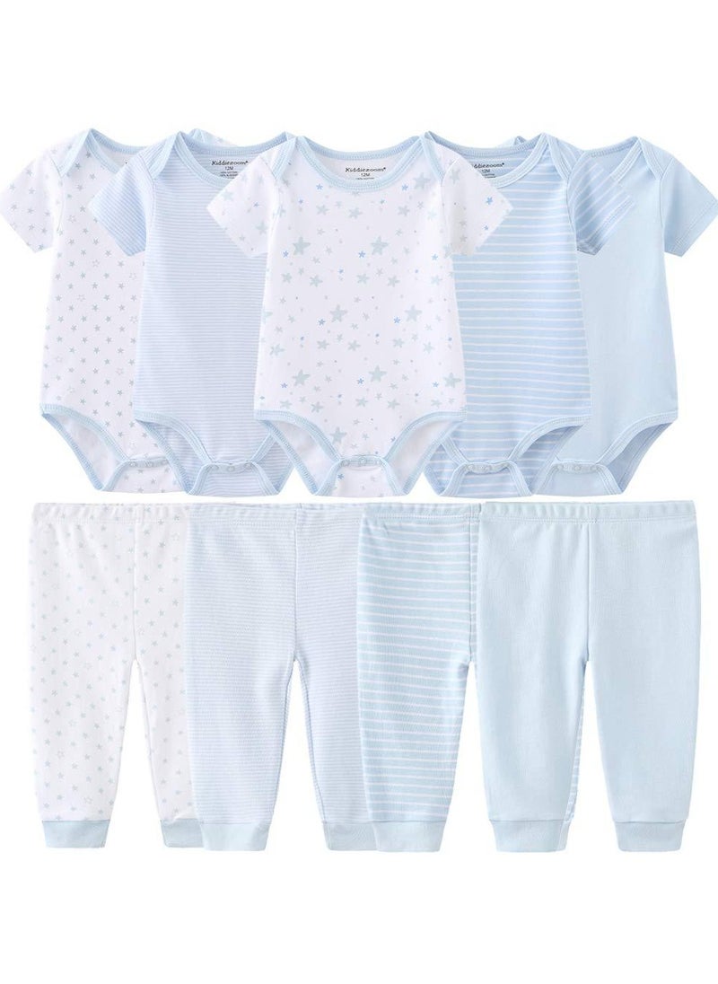 9-Piece Set Of Pure Cotton Jumpsuits And Trousers For Infants And Young Children