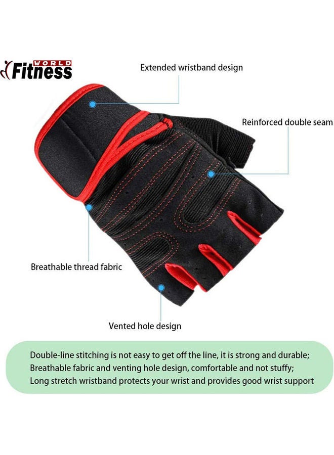 Workout Gloves With Wrist Support 3.4x26x16.4cm