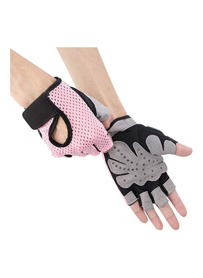 Pair Of Half Finger Weight Lifting Gloves Medium