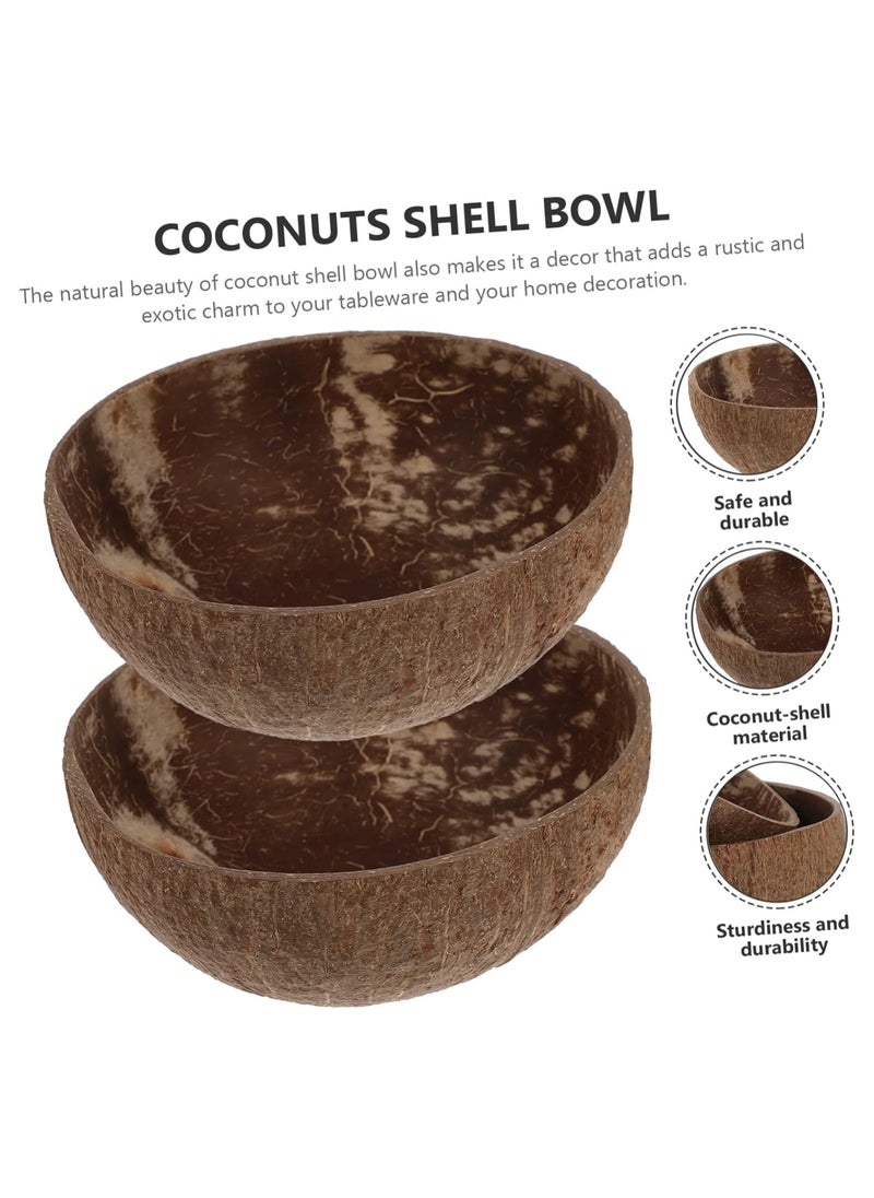 6 pcs natural coconut shell bowl candy bowl tiki cups hawaii bowl multi-purpose coconuts bowl pineapple cups dessert bowl candy containers coconut cups small coconut food snack