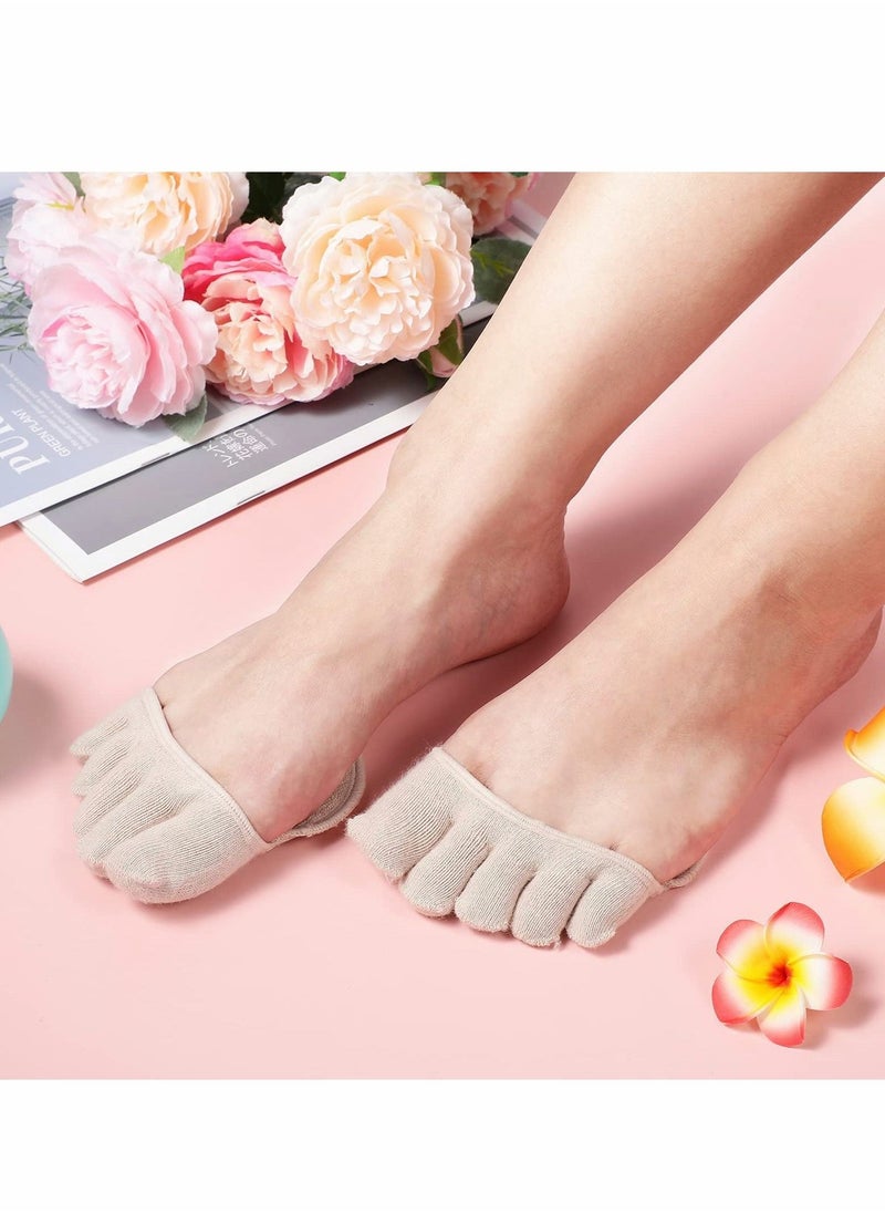 Socks Five Finger Half Socks, Non-slip Invisible Toe Separated Socks, Women's Non Slip Half Toe Cover, Socks