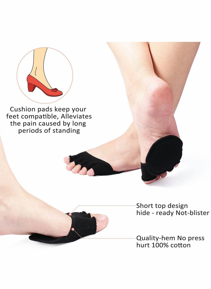 Socks Five Finger Half Socks, Non-slip Invisible Toe Separated Socks, Women's Non Slip Half Toe Cover, Socks