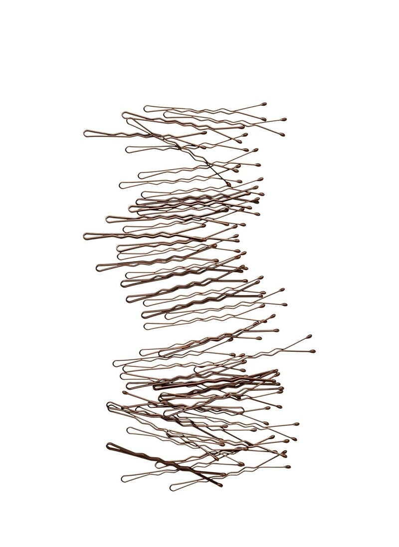 Goody Slideproof Womens Bobby Pin-48 Count,Crimpled Brown - 2 Inch Pins Helps to Keep Your Hair Pain Free, In Place and Secured-For All Hair Types, Accessories to Style With Ease and (Pack of 1)