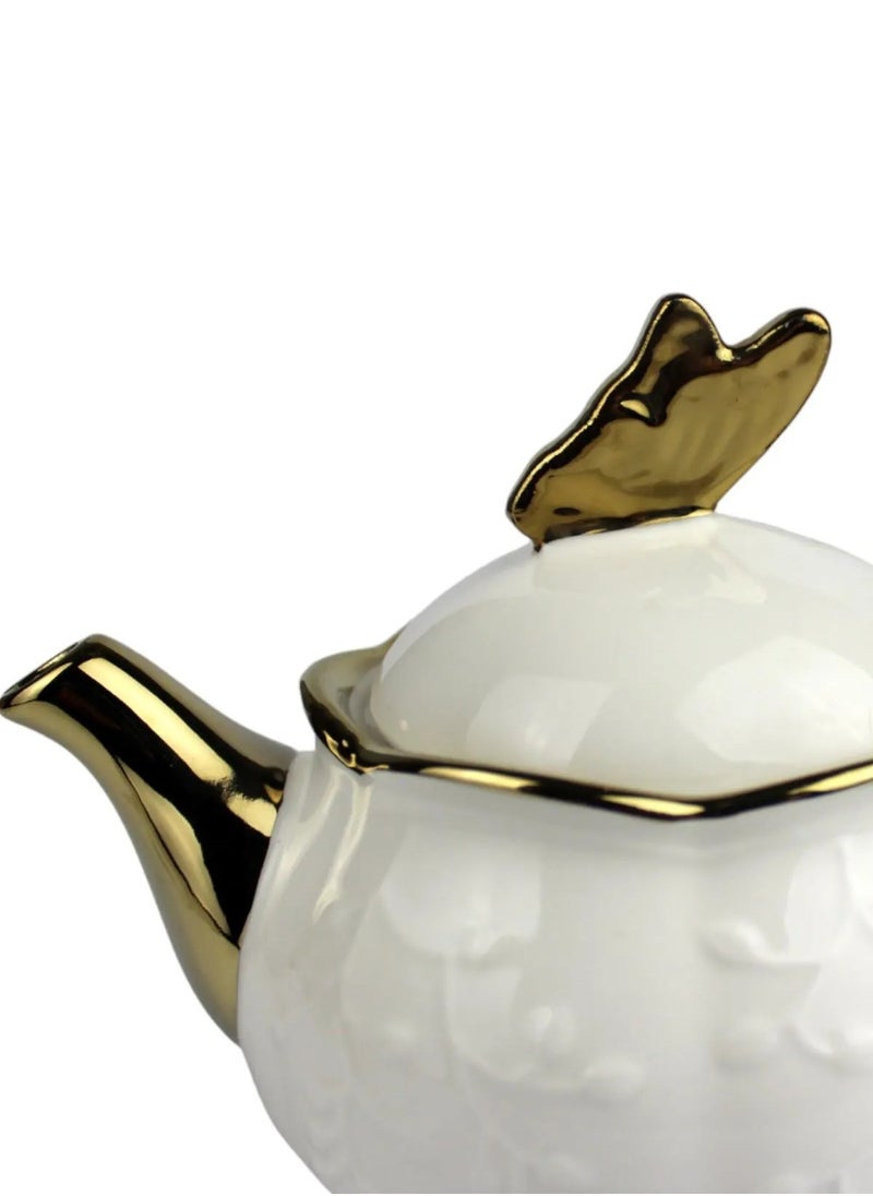 Porcelain Teapot and Cup Set for Herbal Tea – Ideal Single-Person Teapot Set