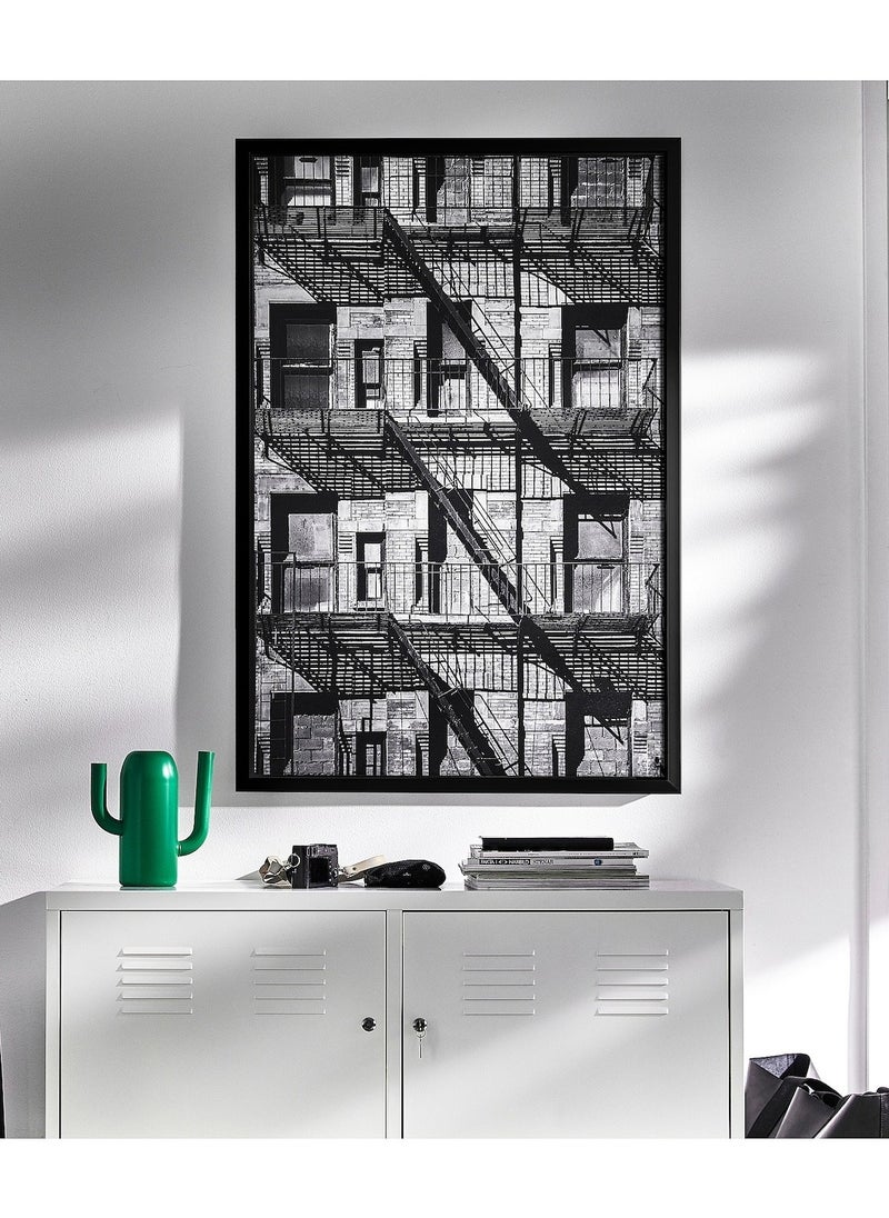 BJORKSTA balconiesblack Picture with frame 78x118 cm