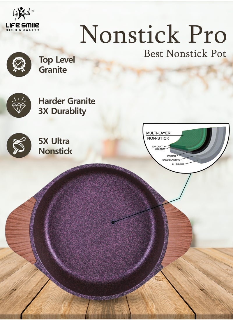 28 CM Shallow Pot with Non-Stick Granite Coating | The Perfect Shallow Pot for Everyday Cooking