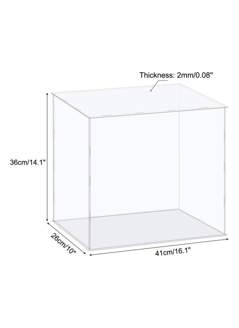Acrylic Display Case Box Clear Dustproof Protection Showcase 41x26x36cm for Collectibles Display