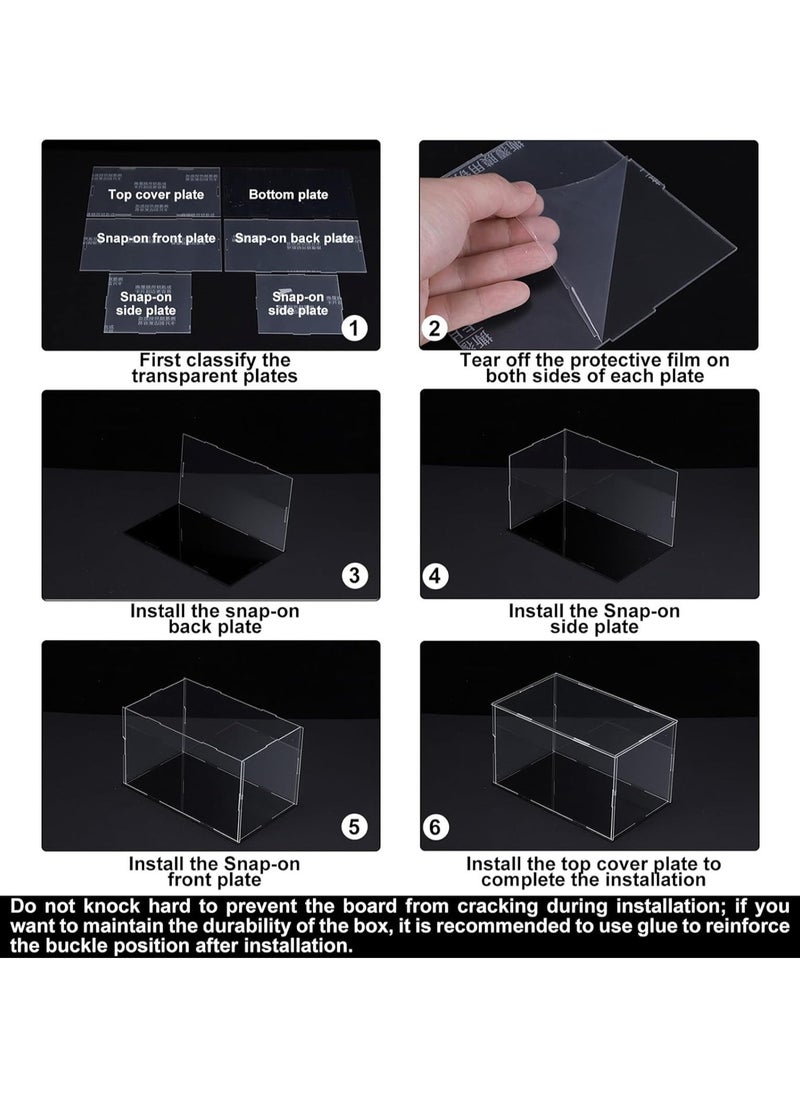 Acrylic Display Case Box Clear Dustproof Protection Showcase 41x26x36cm for Collectibles Display