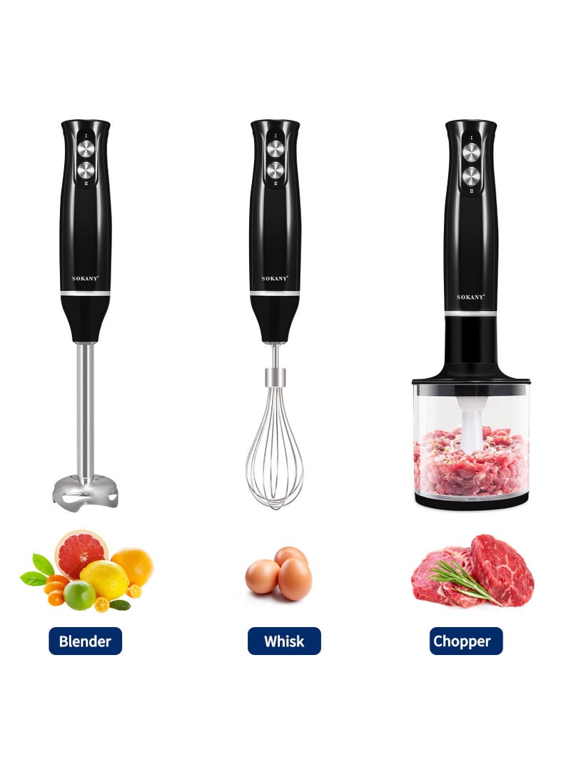 500W frullatore elettrico a immersione 4 in 1 Mixer portatile 700ml lama in acciaio inox verdura carne immersione uovo frusta spremiagrumi Set