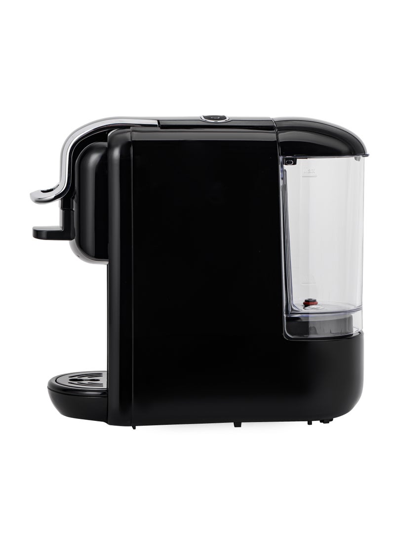 4-in-1 Capsule Coffee Machine | Compatible with all Brand Capsules|  Fast Heating System, One-Touch Button Operation| 20 bar pump, Removable 0.6L Water Tank , Mini Size Fits Anywhere | 2 Years Warranty 600 ml 1450 W GCM41526-BK Black