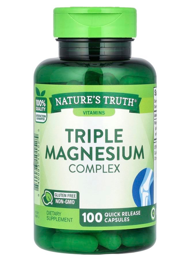 Triple Magnesium Complex 100 Quick Release Capsules
