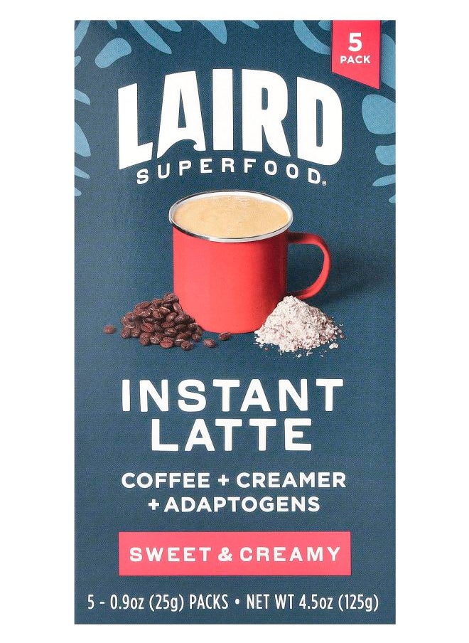 Instant Latte Sweet & Creamy 5 Packs 0.9 oz (25 g) Each