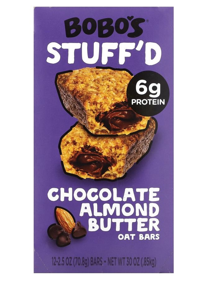 Stuff'd Oat Bars Chocolate Almond Butter 12 Bars 2.5 oz (70.8 g) Each