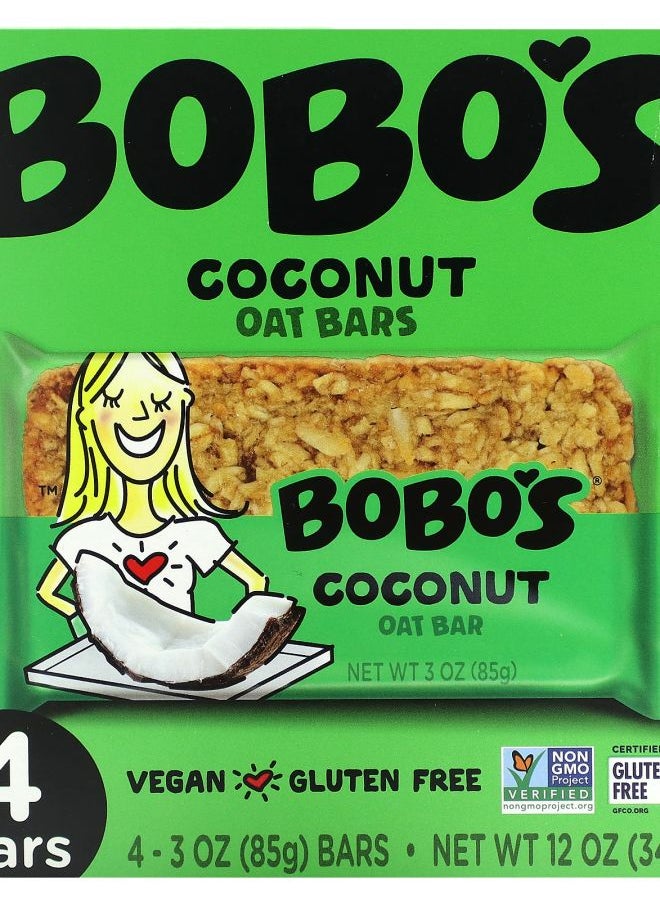 Coconut Oat Bars 4 Bars 3 oz (85 g) Each