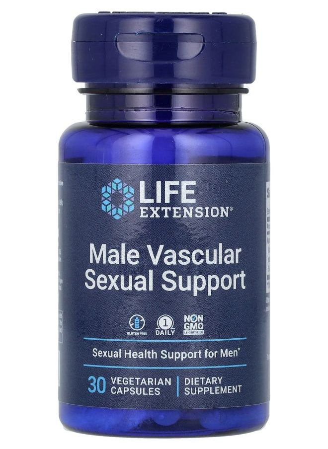 Male Vascular Sexual Support 30 Vegetarian Capsules