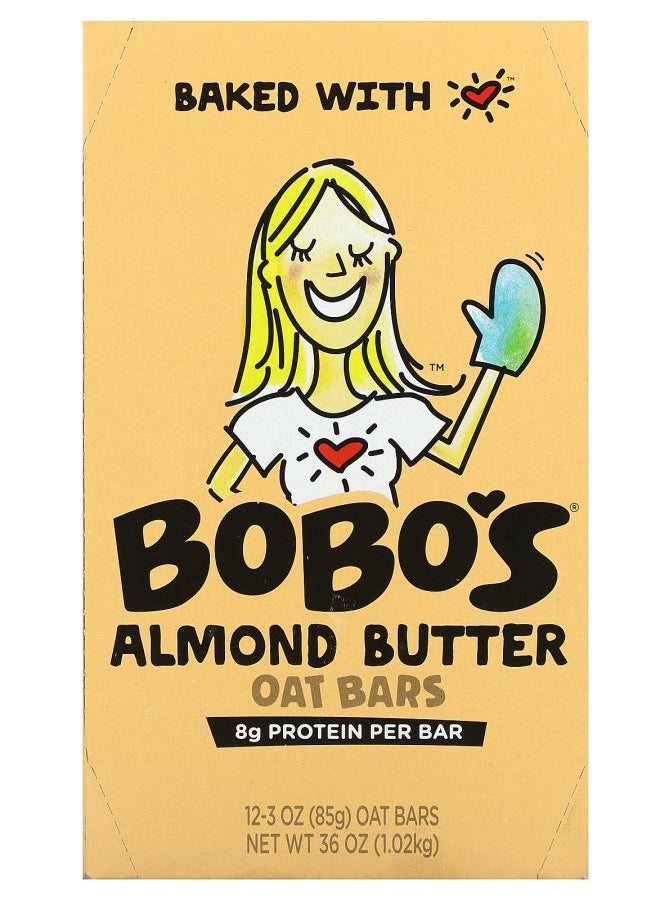 Almond Butter Oat Bars 12 Bars 3 oz (85 g) Each