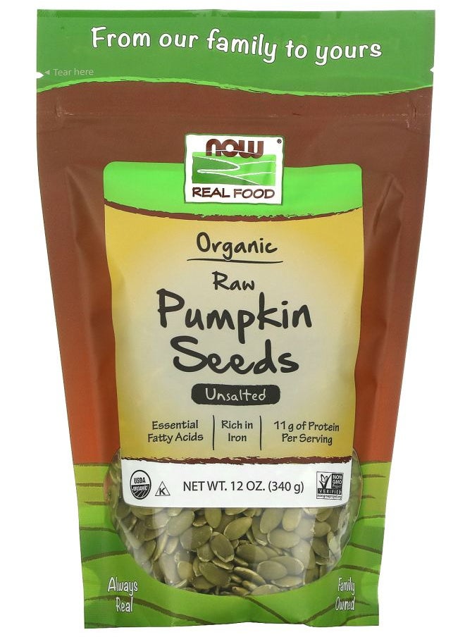 Organic Raw Pumpkin Seeds Unsalted 12 oz (340 g)