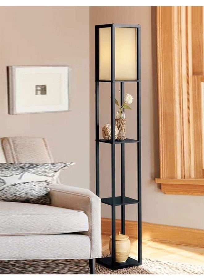 Household Luxury Design Floor Lamp with Multiple Storage Shelves for Living Room Bedroom Offices 26 x 26 x 159.5 CM